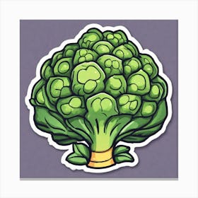 Broccoli Sticker 6 Canvas Print