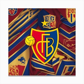 FC Basel 1893 Logo Wall Art 9 Canvas Print