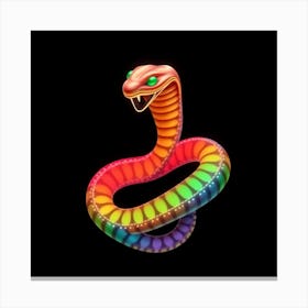 Rainbow Cobra Canvas Print