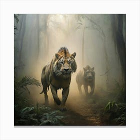 Tiger In The Forest Canvas Print