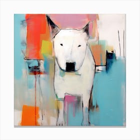 Conceptual Abstract Color Block Dog Portrait 15 Canvas Print