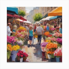 Paris Flower Market 1 Canvas Print