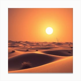 Desert Sunset - Desert Stock Videos & Royalty-Free Footage Canvas Print