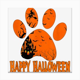 Dogs Halloween Costume Paw Dog Scary Witch Happy Halloween Lienzo