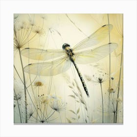 Dragonfly on a flower 2 Canvas Print