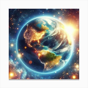 Earth In Space 3 Canvas Print