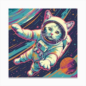 Cat In Space 2 Canvas Print