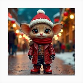 Santa Cat 3 Canvas Print