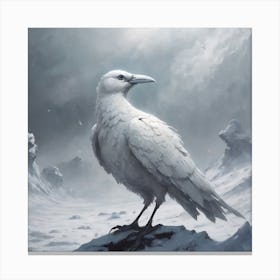 Snow Crow Canvas Print