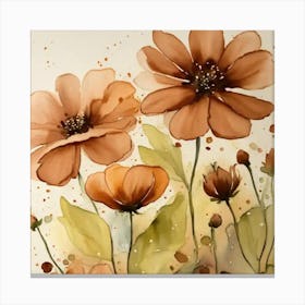 Orange Flowers Canvas Print