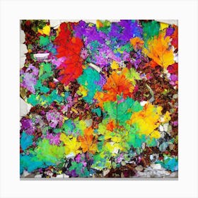 Rainbow Leaves Canvas Print