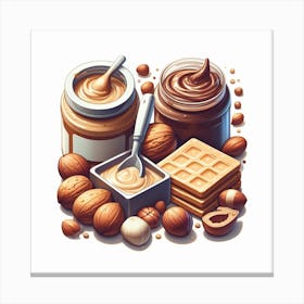 Peanut Butter Illustration Canvas Print