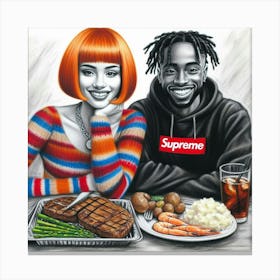 Supreme X Lil Wayne Canvas Print