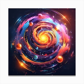 Abstract Galaxy Background Canvas Print