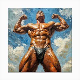 Muscular Man Strike a Pose Canvas Print