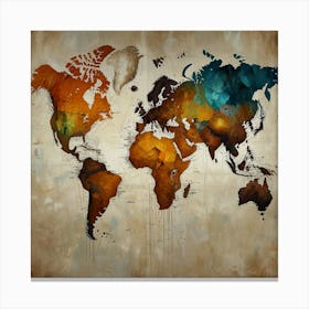 World Map Canvas Print 2 Canvas Print