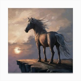 Sunset Horse 48 Canvas Print