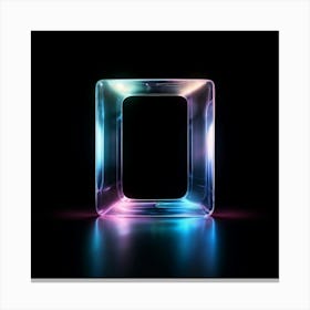 Moke Up Transparent Reflective Glossy Polished Beveled Smooth Sleek Minimalistic Branding (2) Canvas Print