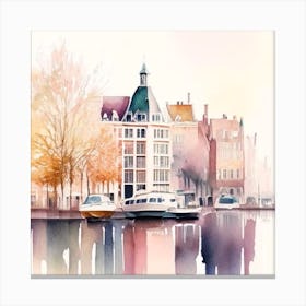 Watercolor Amsterdam Canvas Print