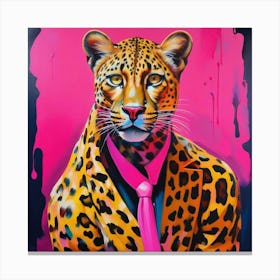 Leopard In Pink Canvas Print