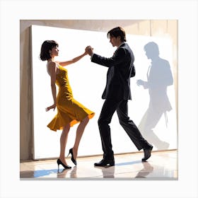 Couple Dancing - Dance Stock Videos & Royalty-Free Footage Canvas Print