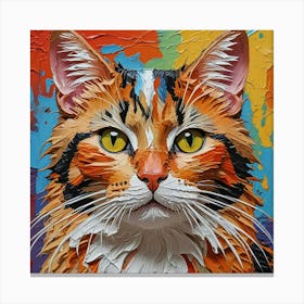 Cat Painting Canvas Print