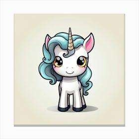 Cute Unicorn 140 Canvas Print