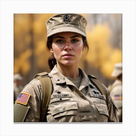 Female Us Army Soldier 1 Canvas Print