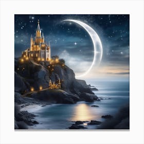 Castle At Night 1 Canvas Print