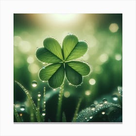 A four-leaf clover 3 Canvas Print