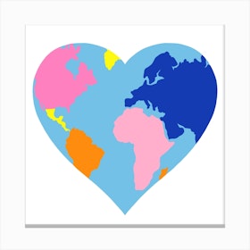 Love Our Planet Square Canvas Print