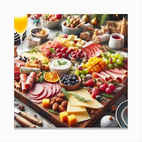 Christmas Food Platter 3 Canvas Print