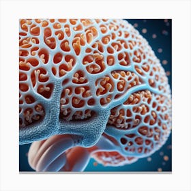 Brain With Blood Vessels 3 Canvas Print