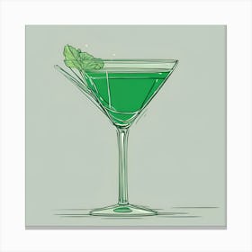 Green Martini Canvas Print