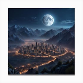 City At Night Canvas Print