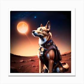 Dog On Mars 1 Canvas Print