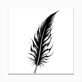 Feather Tattoo Design Canvas Print