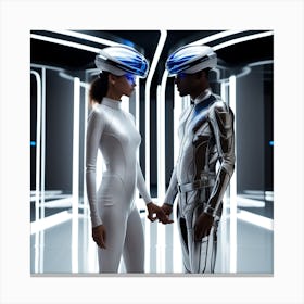 Futuristic Couple 33 Canvas Print