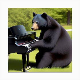 Bear Playing Piano 1 Canvas Print