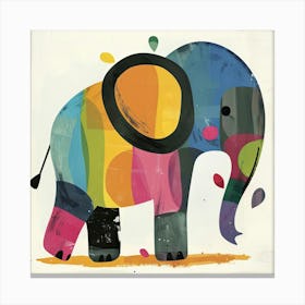 Charming Illustration Elephant 8 Canvas Print