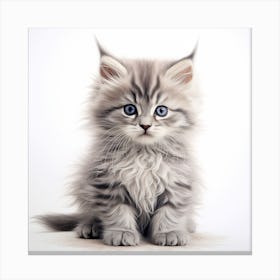 Kitten With Blue Eyes Canvas Print