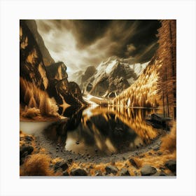 Lake In The Mountains 49 Canvas Print