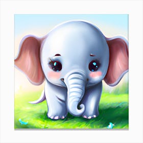 Adorable Baby Elephant Canvas Print