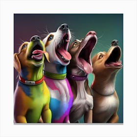 Dogs Singing 2 Canvas Print