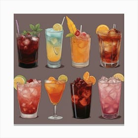 Default Drinks In The Style Of Popular Movies And Tv Series Ae 3 Canvas Print