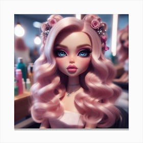 Barbie Hair Salon Canvas Print
