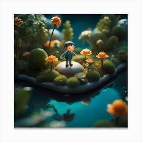 Boy In The Forest Canvas Print