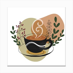 Coffee Cup Illustration Canvas Print