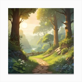 Vibrant Forest Canvas Print