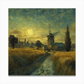 Windmill In The Countryside Canvas Print
